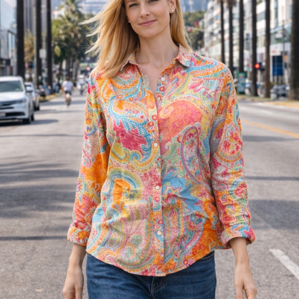 Chaps Woman Shirt, 100% Cotton
